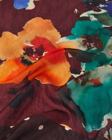 Monsoon Iselle Floral Square Silk Scarf