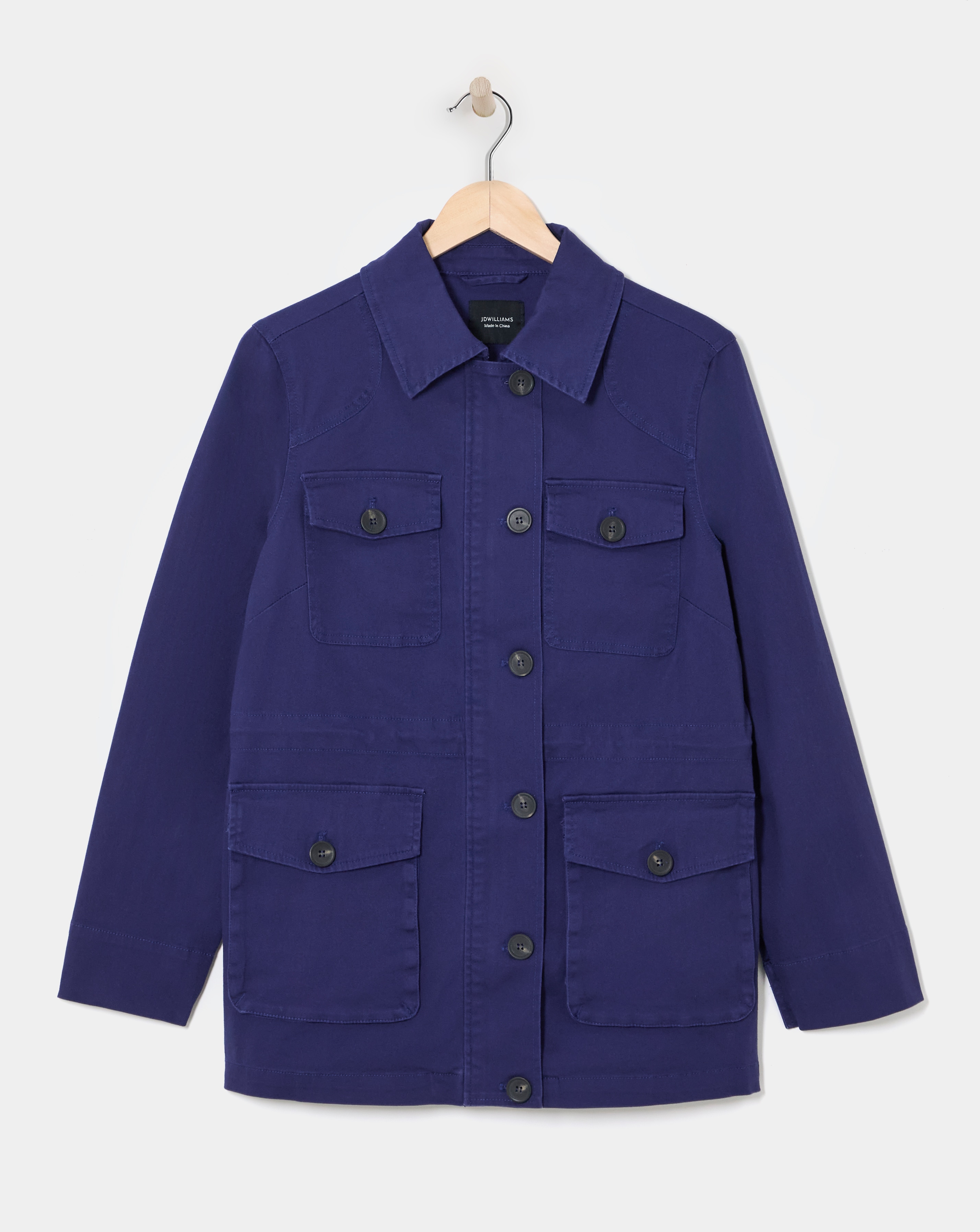 Navy Stretch Utility Jacket