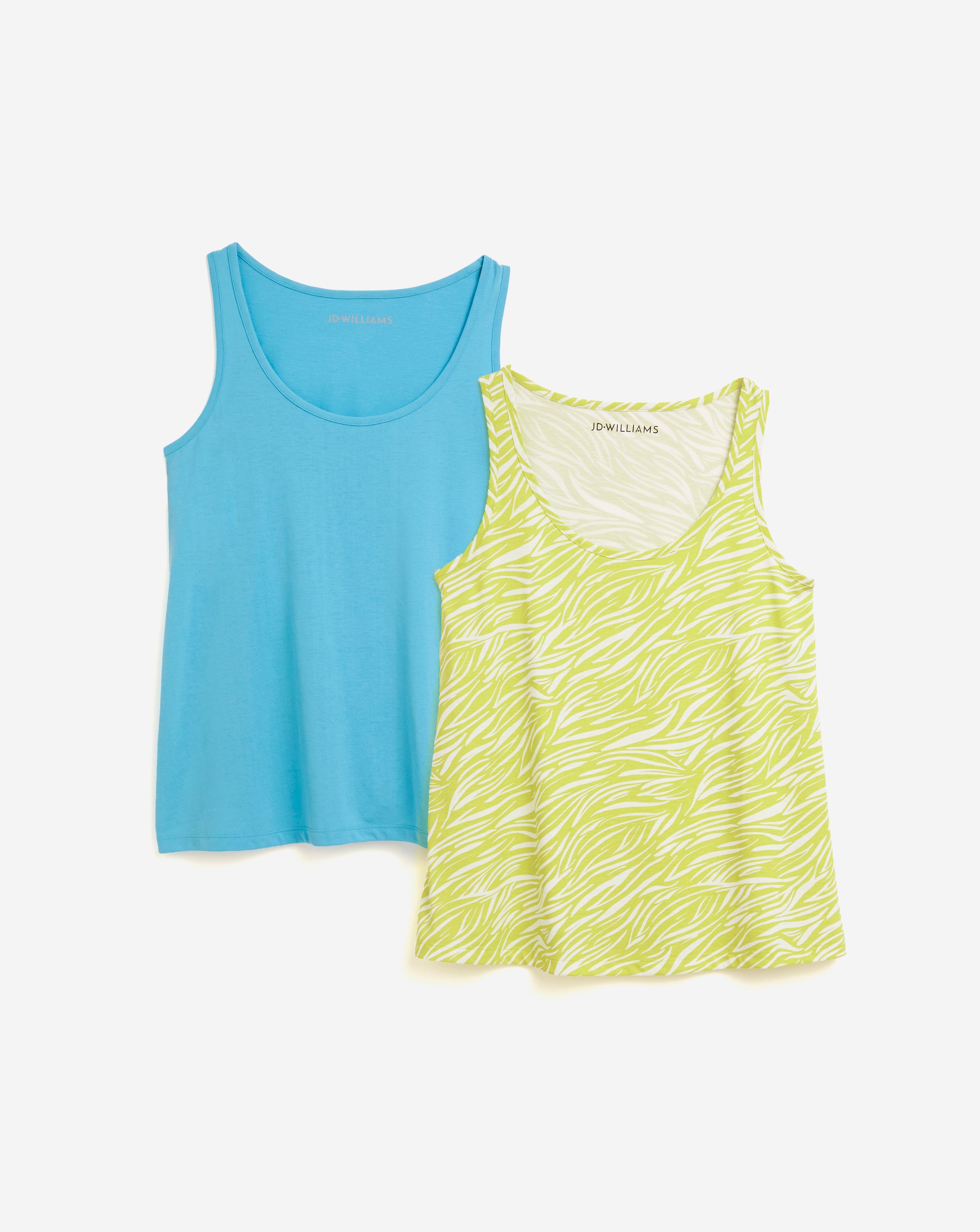 Turquoise & Lime 2 Pack Swing Vests