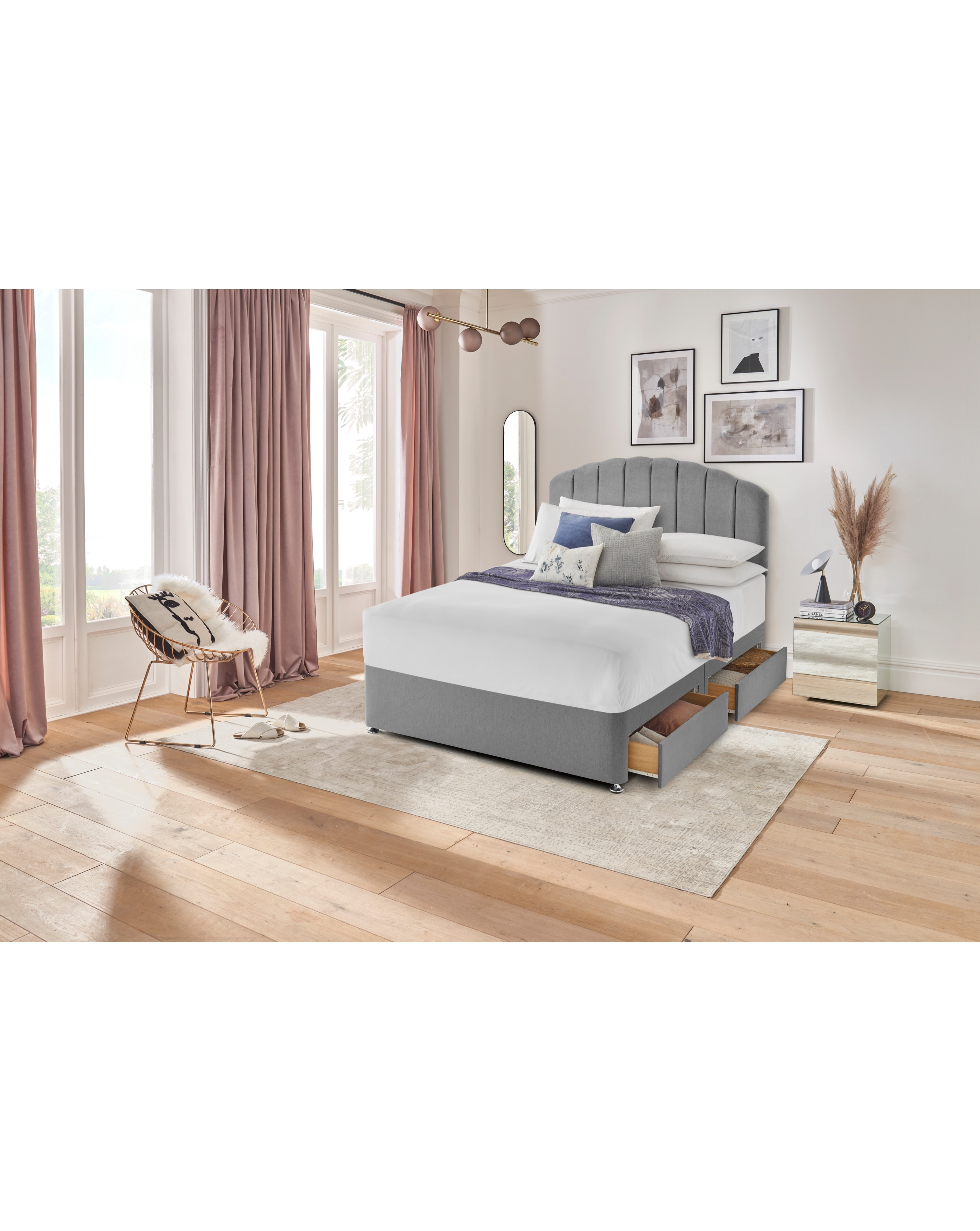 Silentnight Fabric 4 Drawer Divan Base