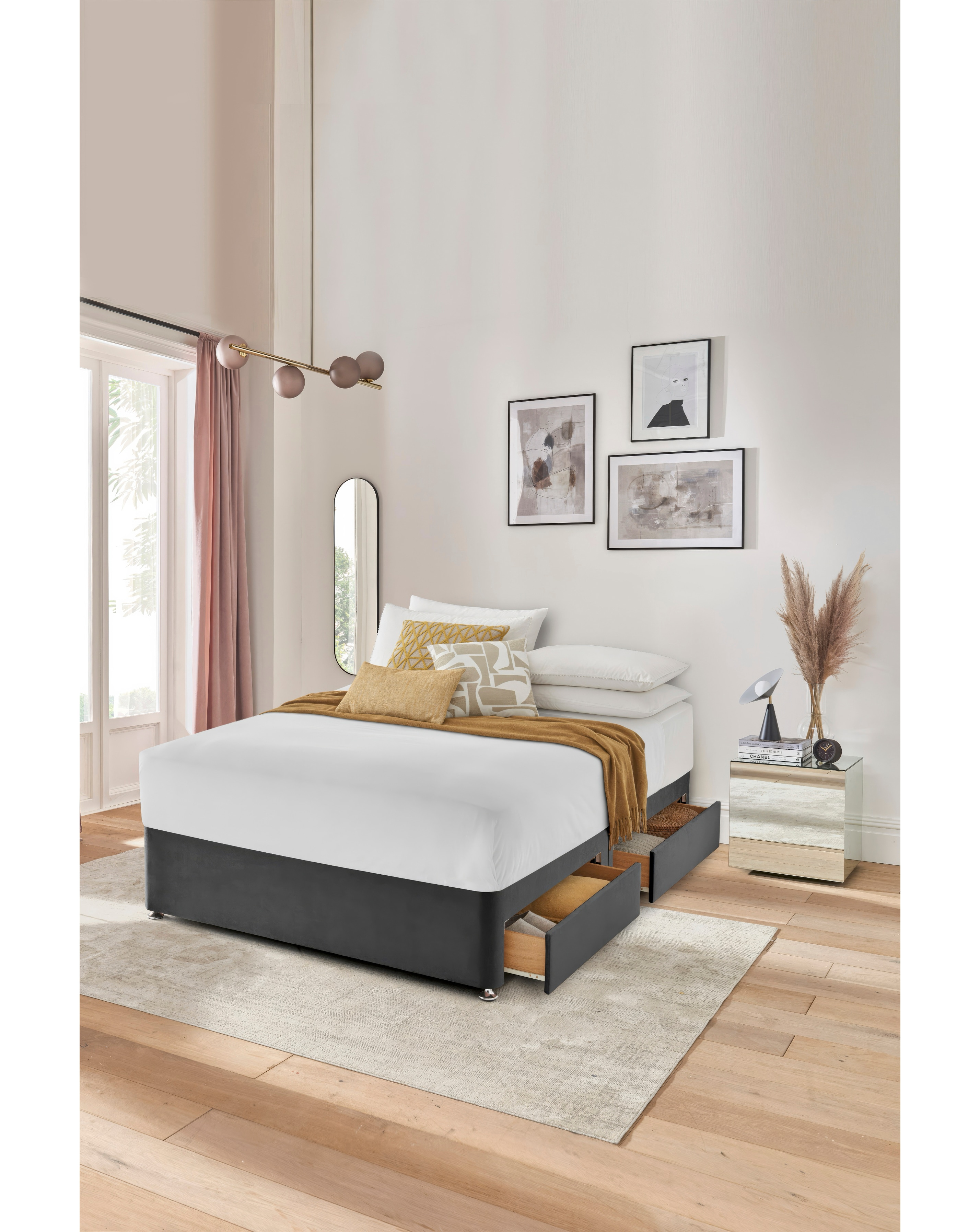 Silentnight Velvet 4 Drawer Divan Base