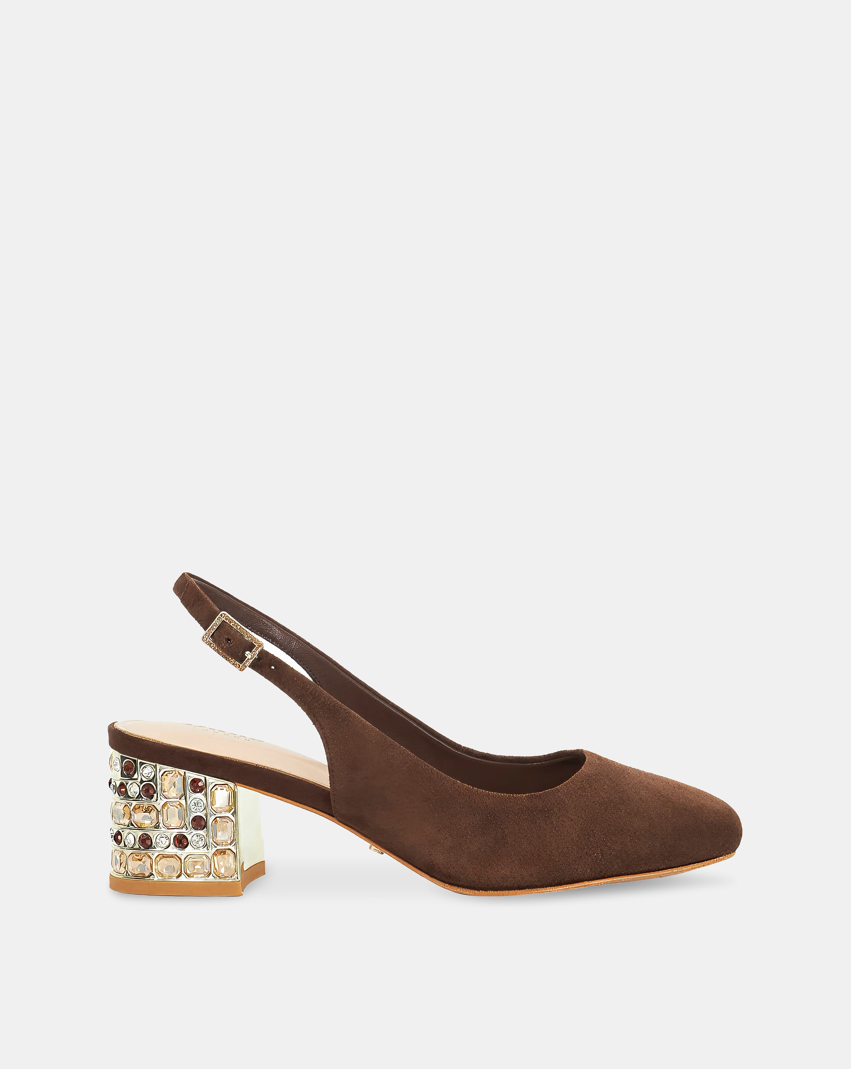 Catharine Brown Suede Slingback Heel