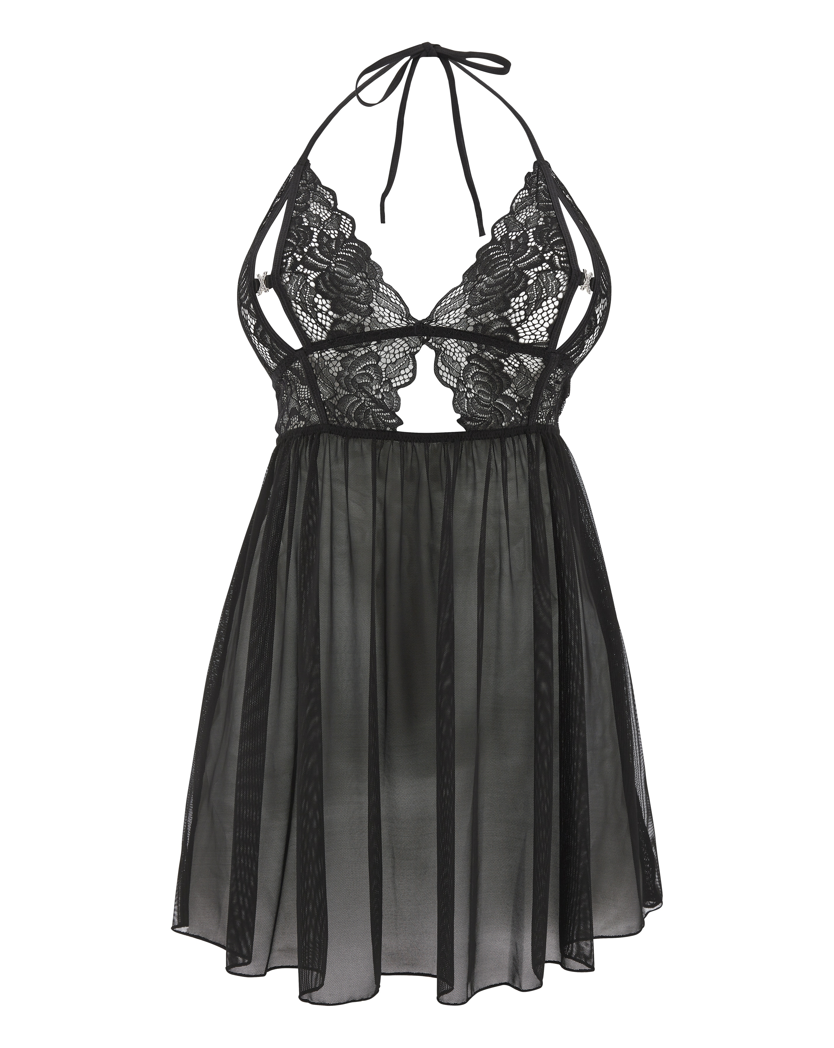 Ann Summers Diamond Kiss Chemise Black