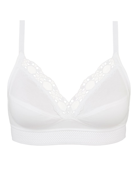Playtex Organic Cotton Support Bra White