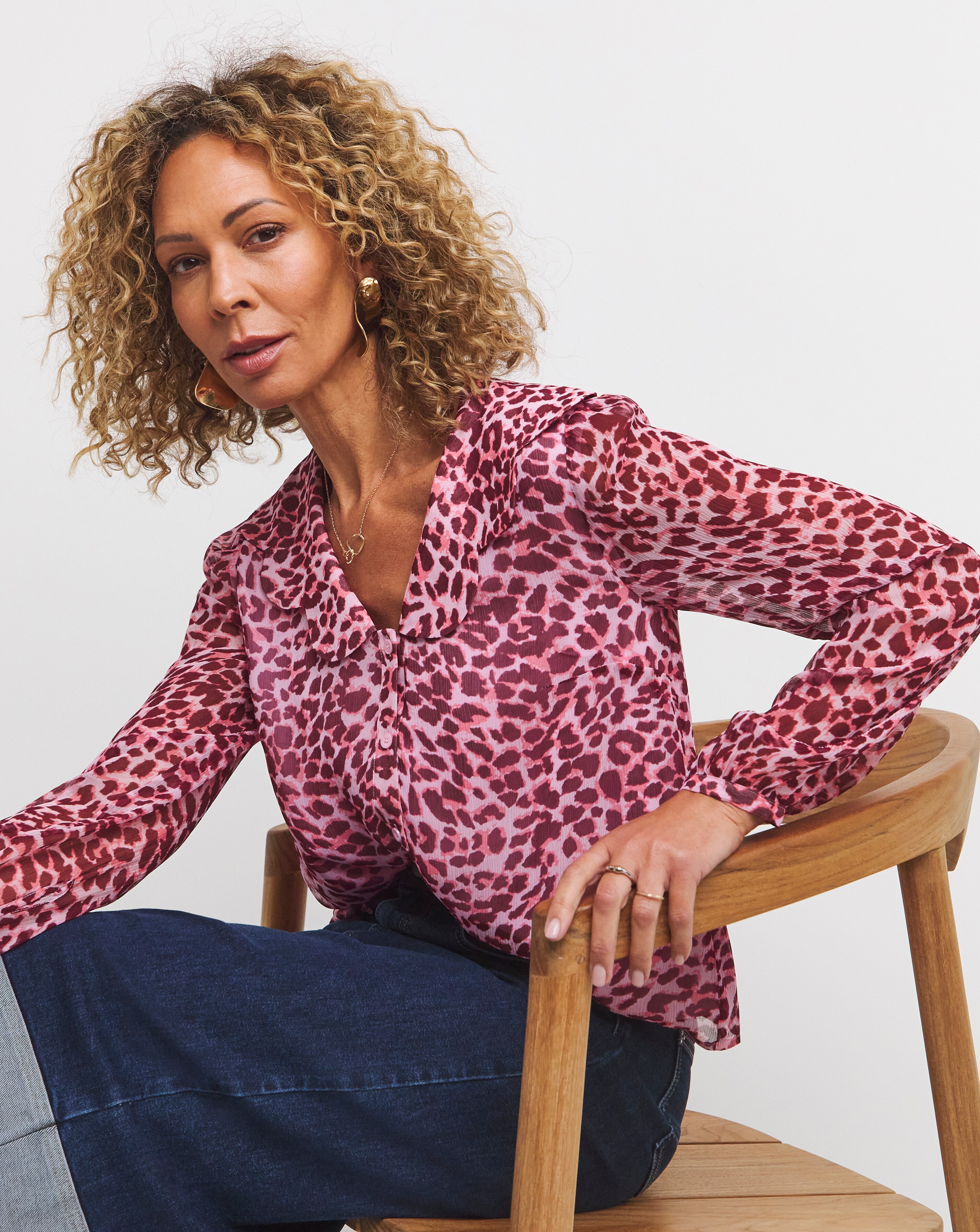 Whistles Abstract Cheetah Kitty Shirt