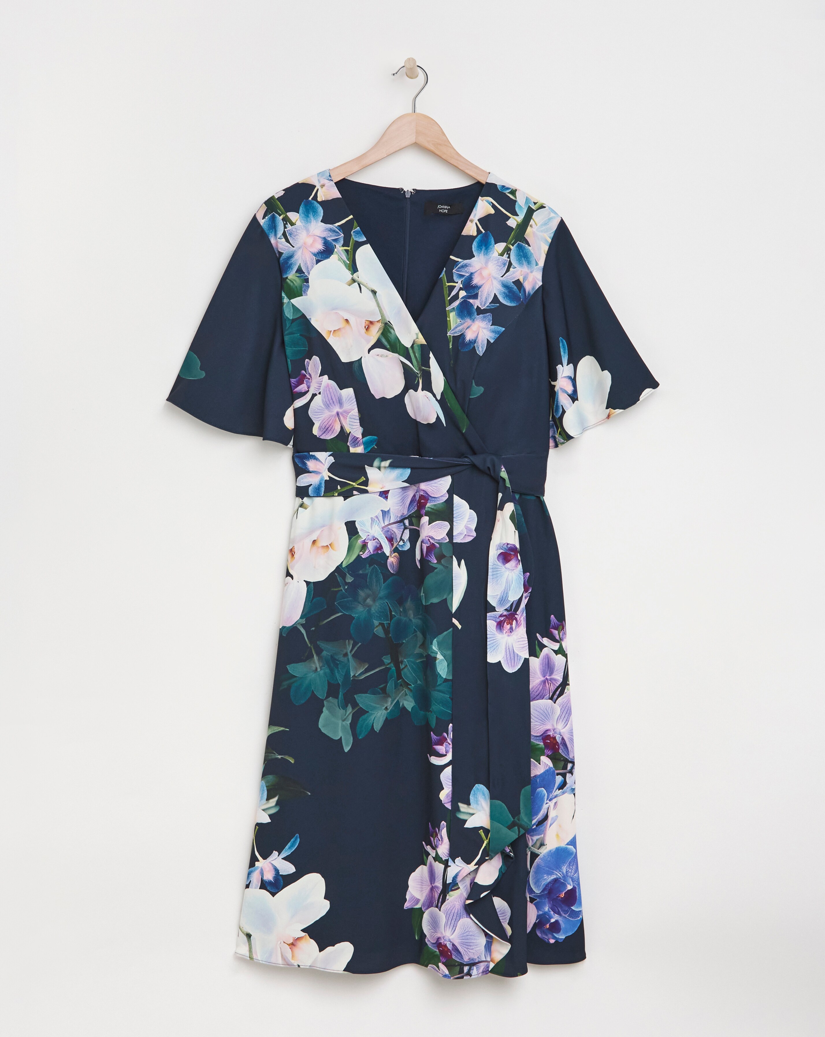 Joanna Hope Angel Sleeve Tie Waist Dress