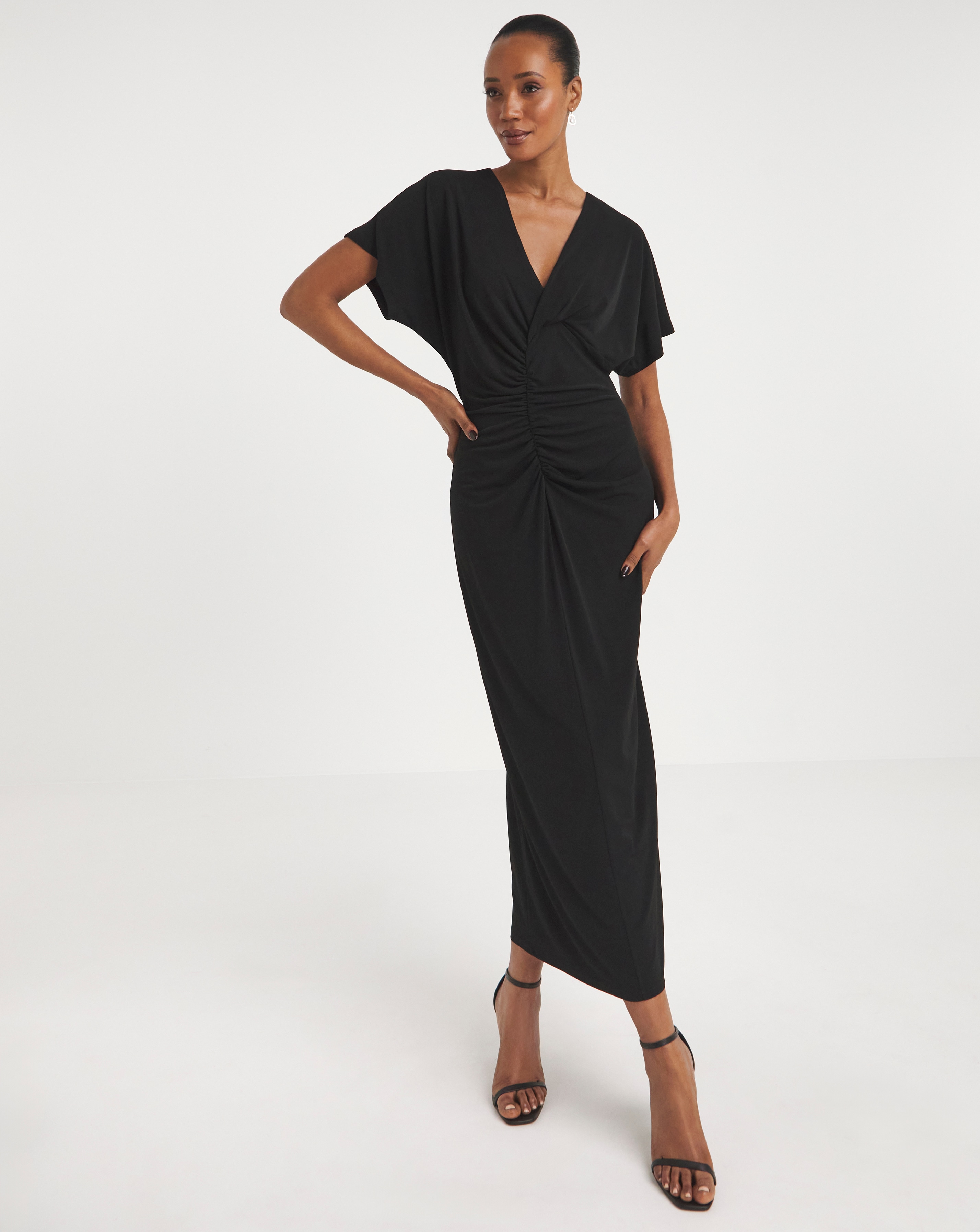 Joanna Hope Ruched Front Jersey Dress