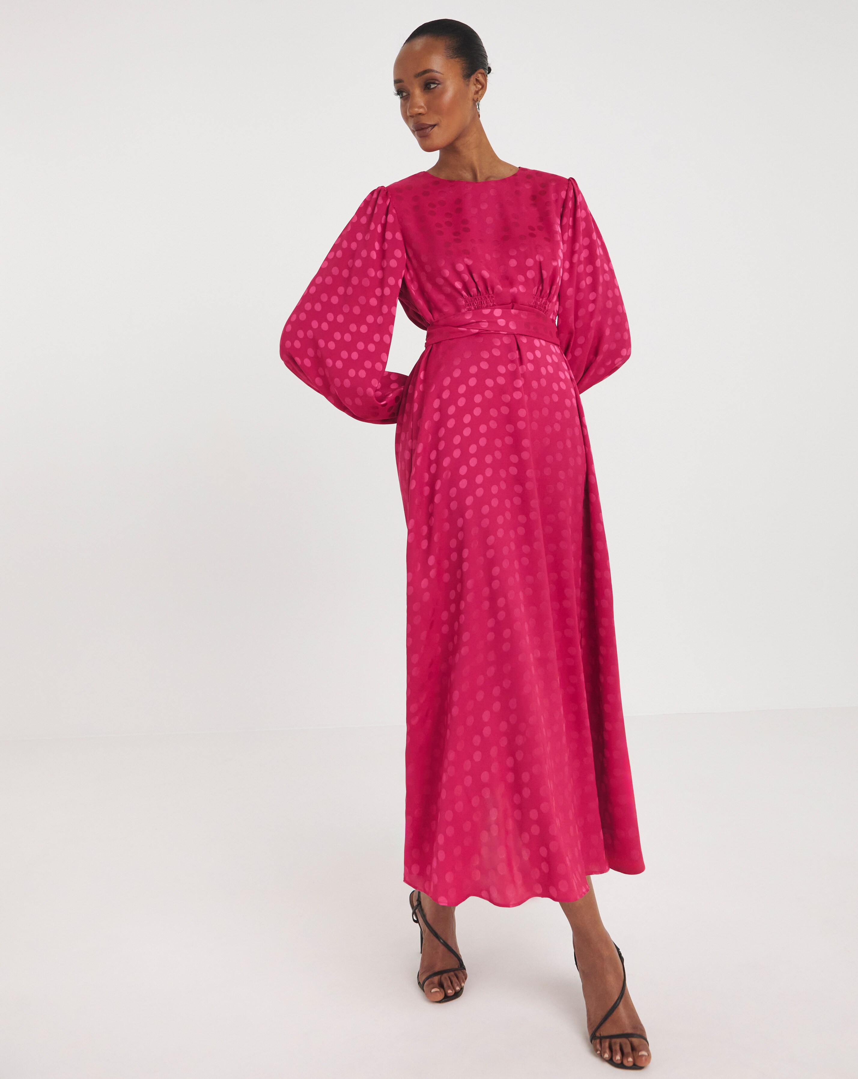 Joanna Hope Jacquard Spot Maxi Dress