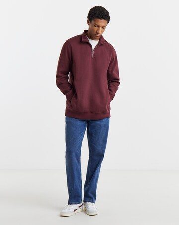 1/4 Zip Neck Sweatshirt Long