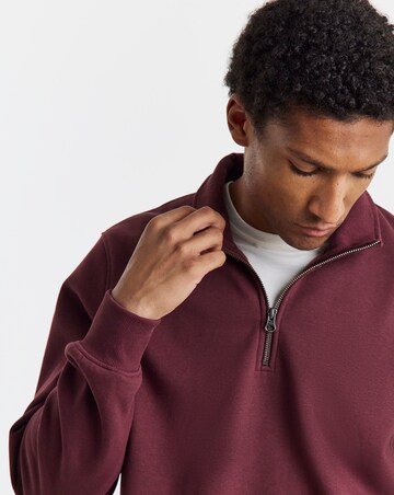 1/4 Zip Neck Sweatshirt Long