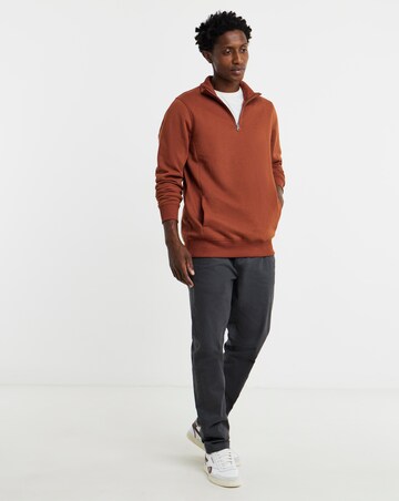 1/4 Zip Neck Sweatshirt Long