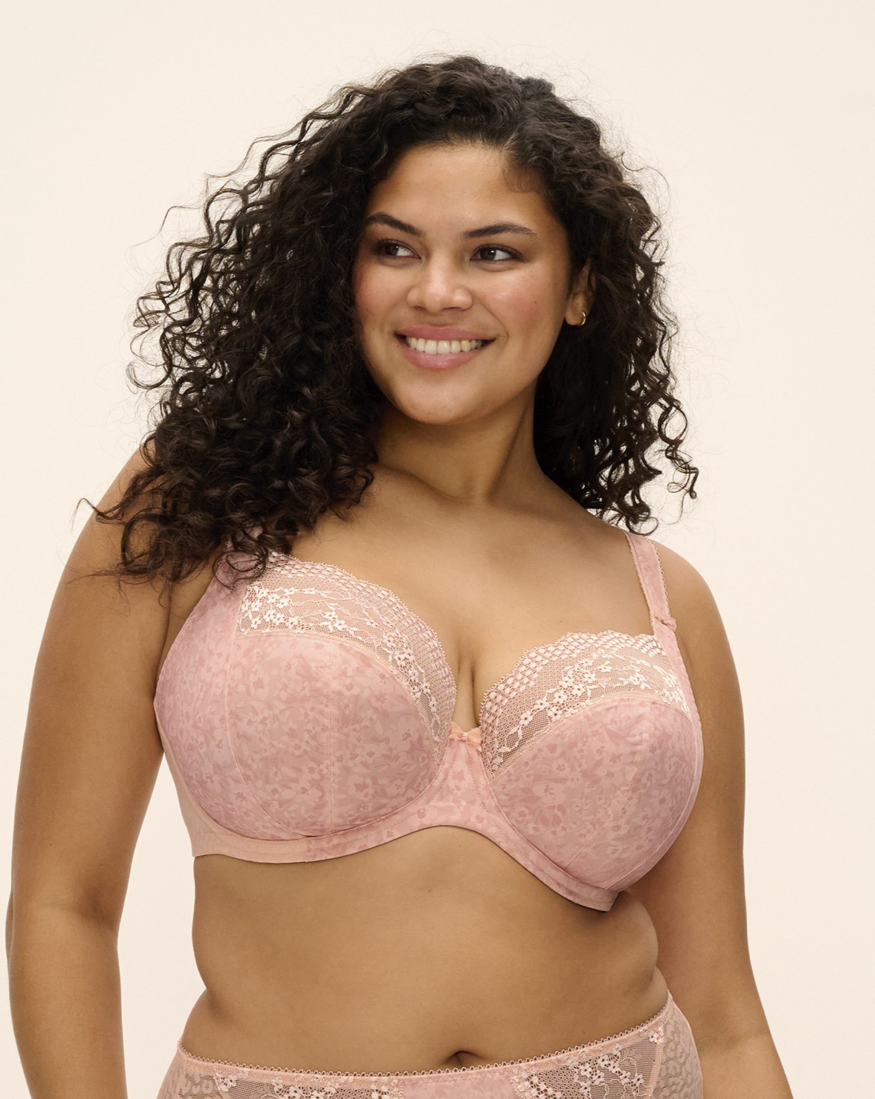New In - Elomi Lucie Plunge Wired Bra Blush