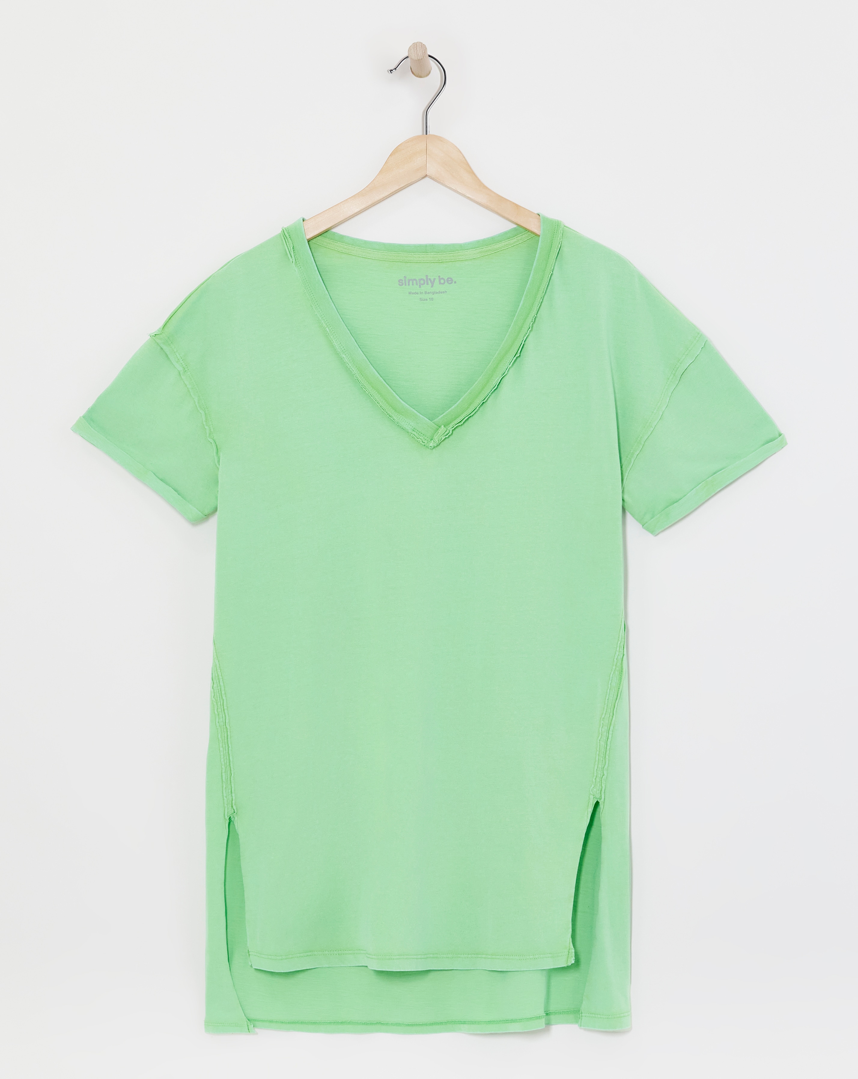 Simply Be Oversized V Neck T-Shirt