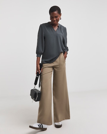 Collarless Blouse
