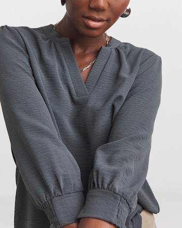 Collarless Blouse