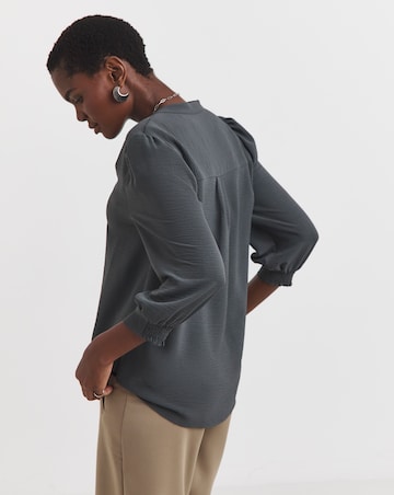 Collarless Blouse