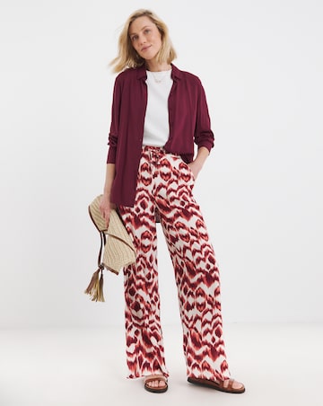 Printed Wide Leg Trousers