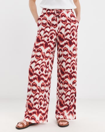 Printed Wide Leg Trousers