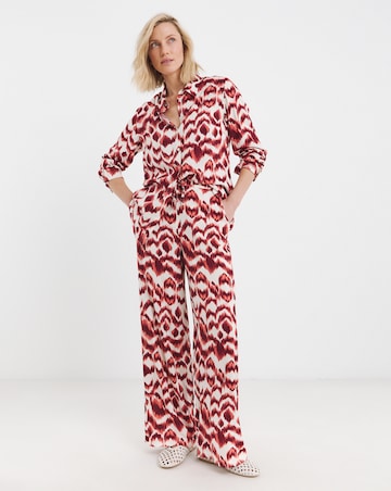 Printed Wide Leg Trousers