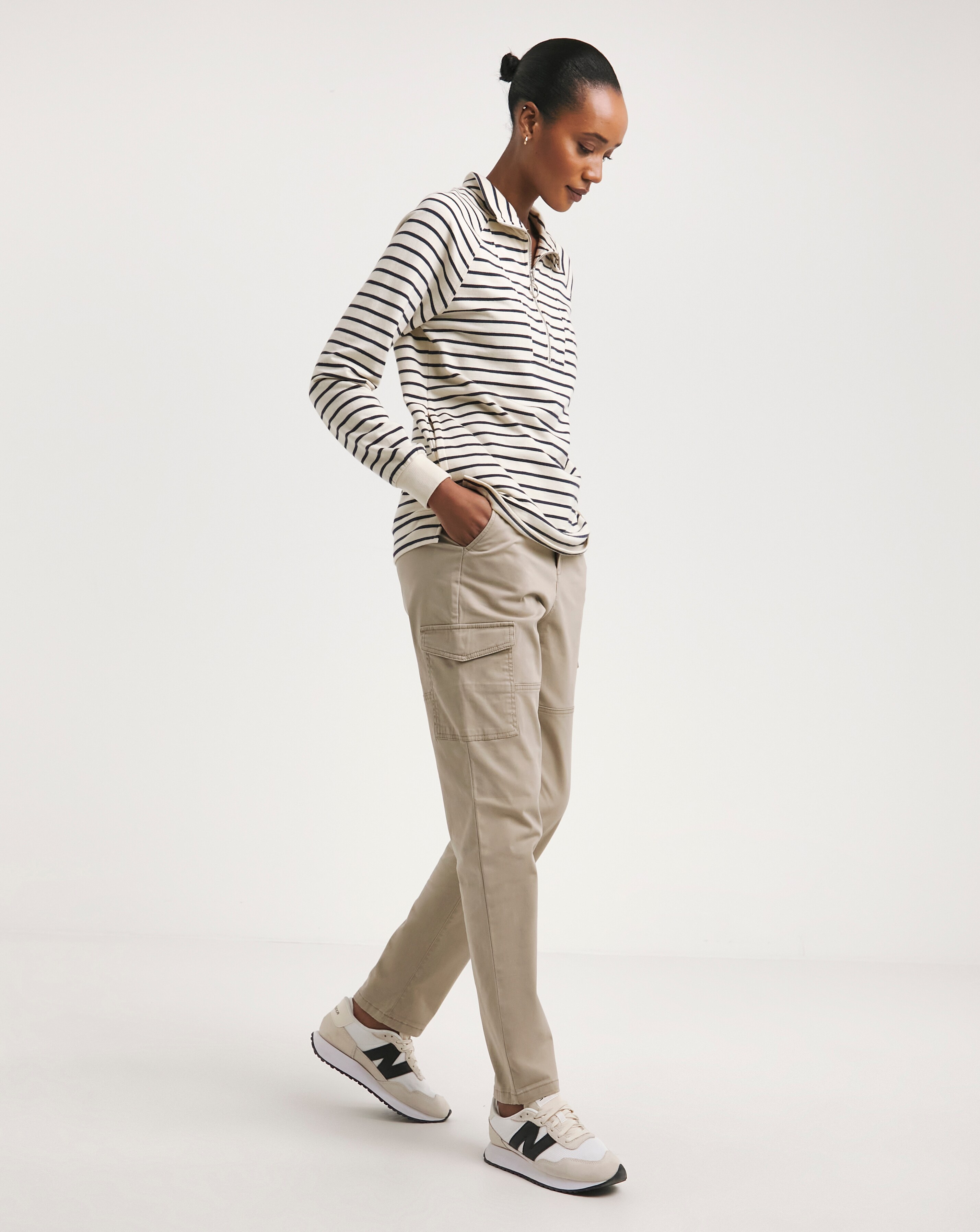 Camel Stretch Utility Tapered Trousers