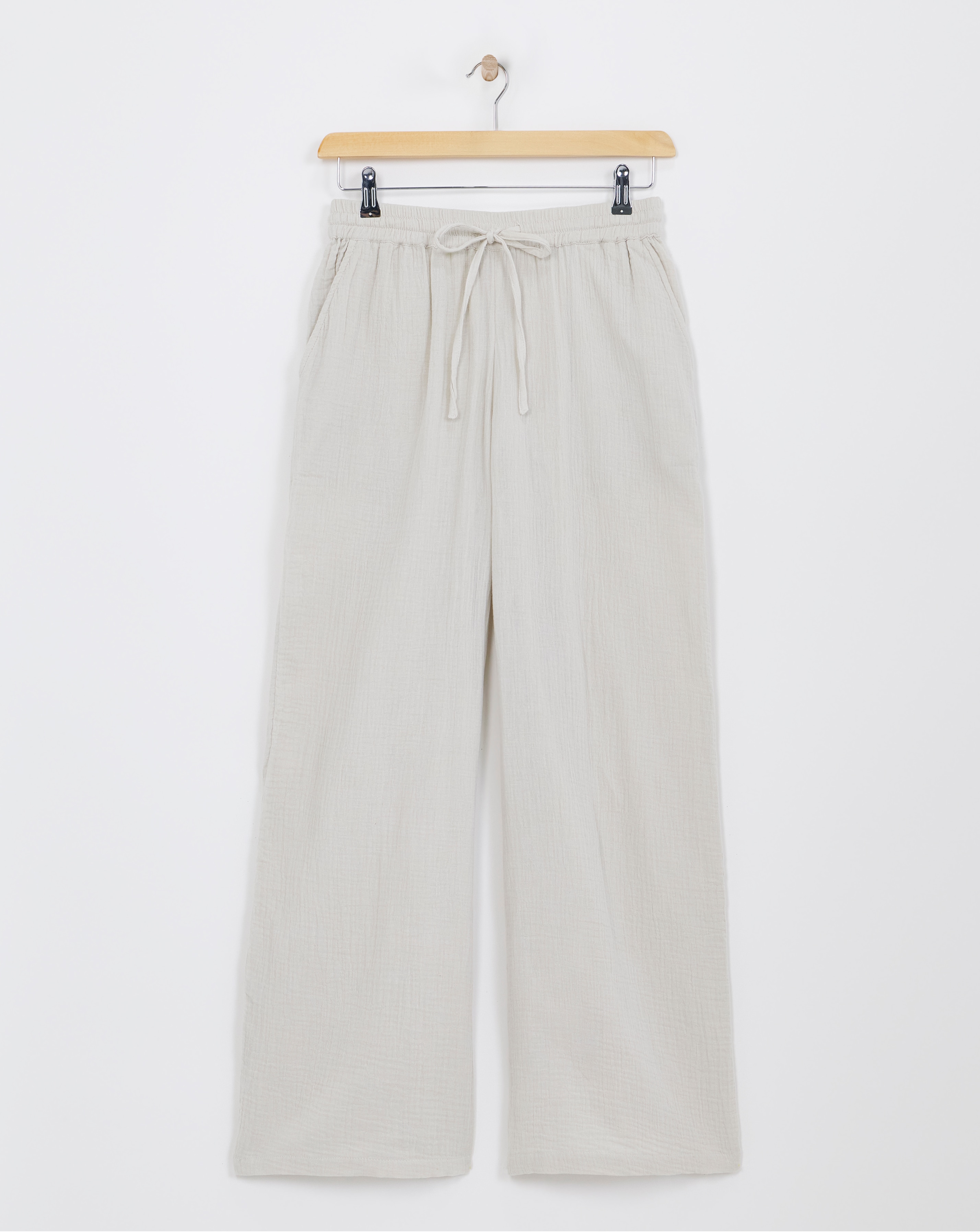 Cheesecloth Wide Leg Trousers