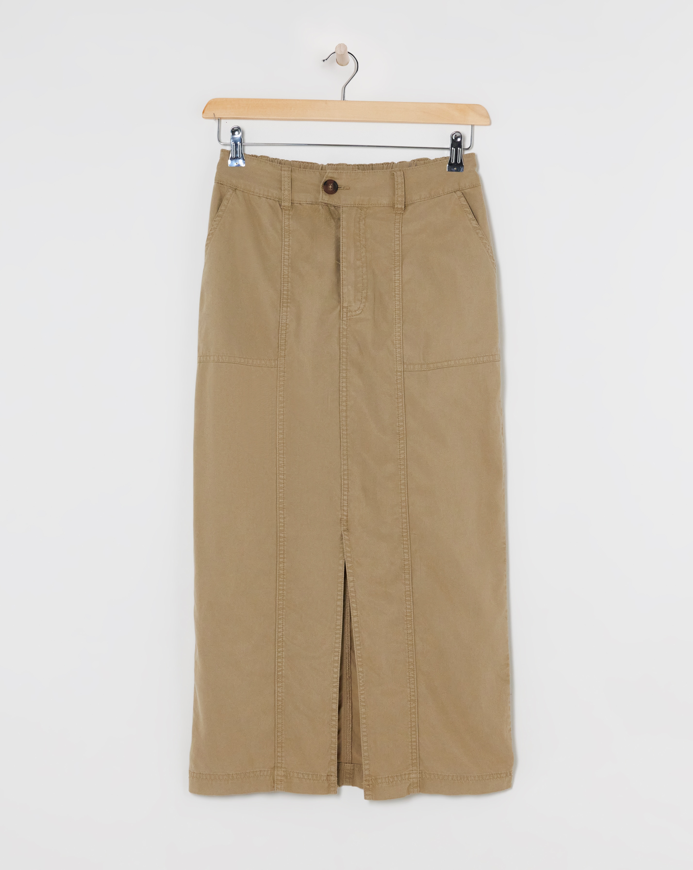 Lyocell Rich Utility Maxi Skirt