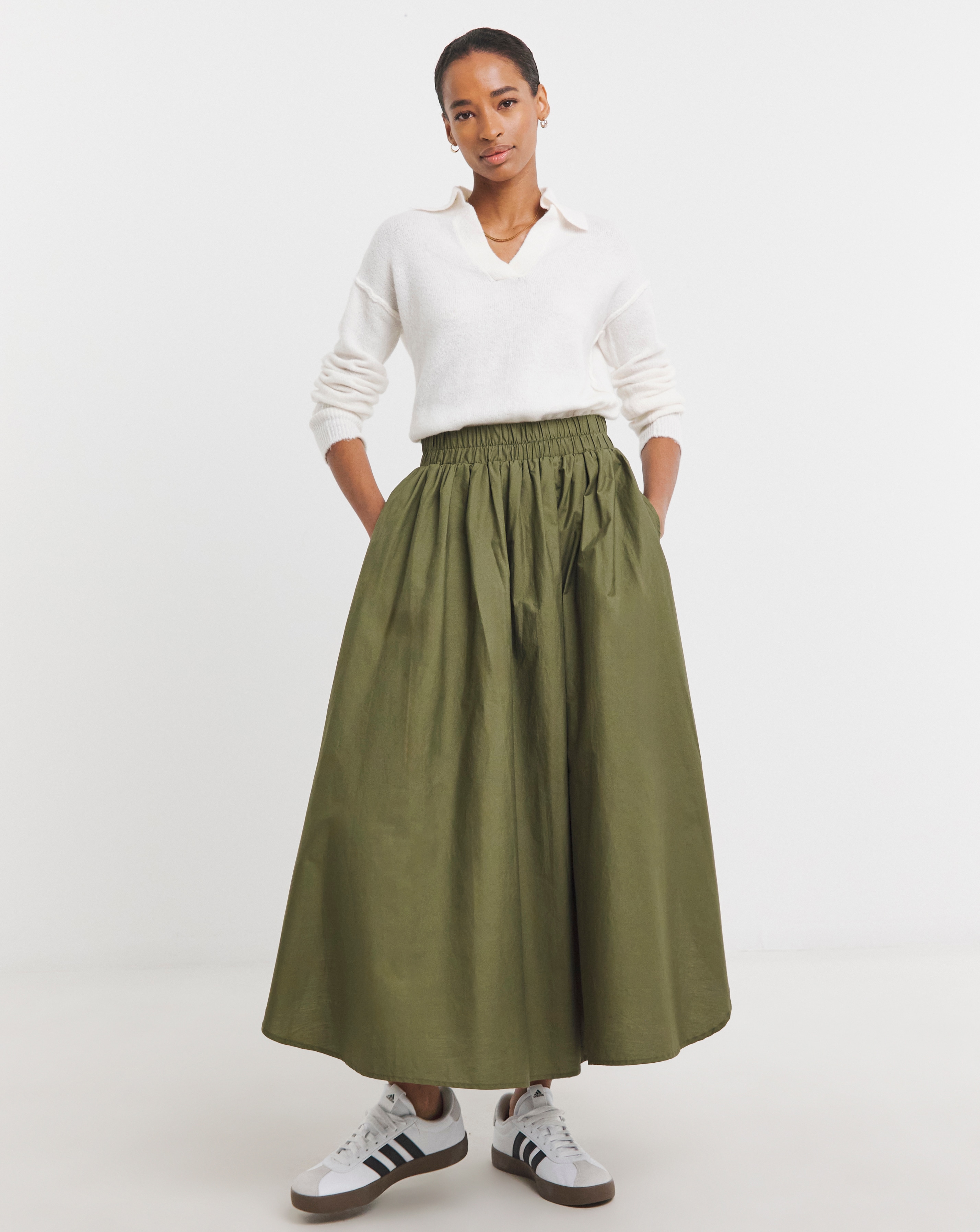 Pure Cotton Pull On Maxi Skirt