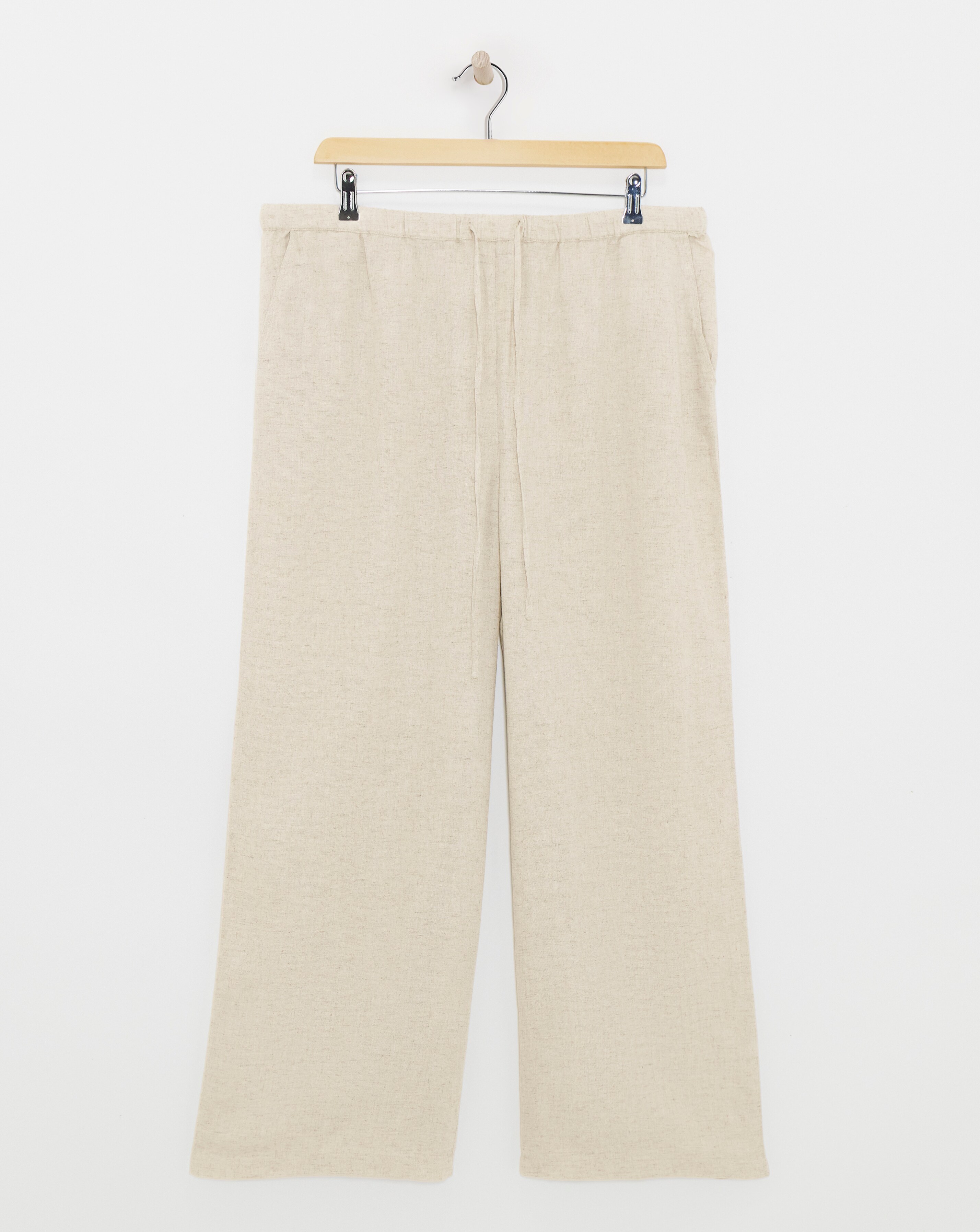 Linen Mix Wide Leg Trouser