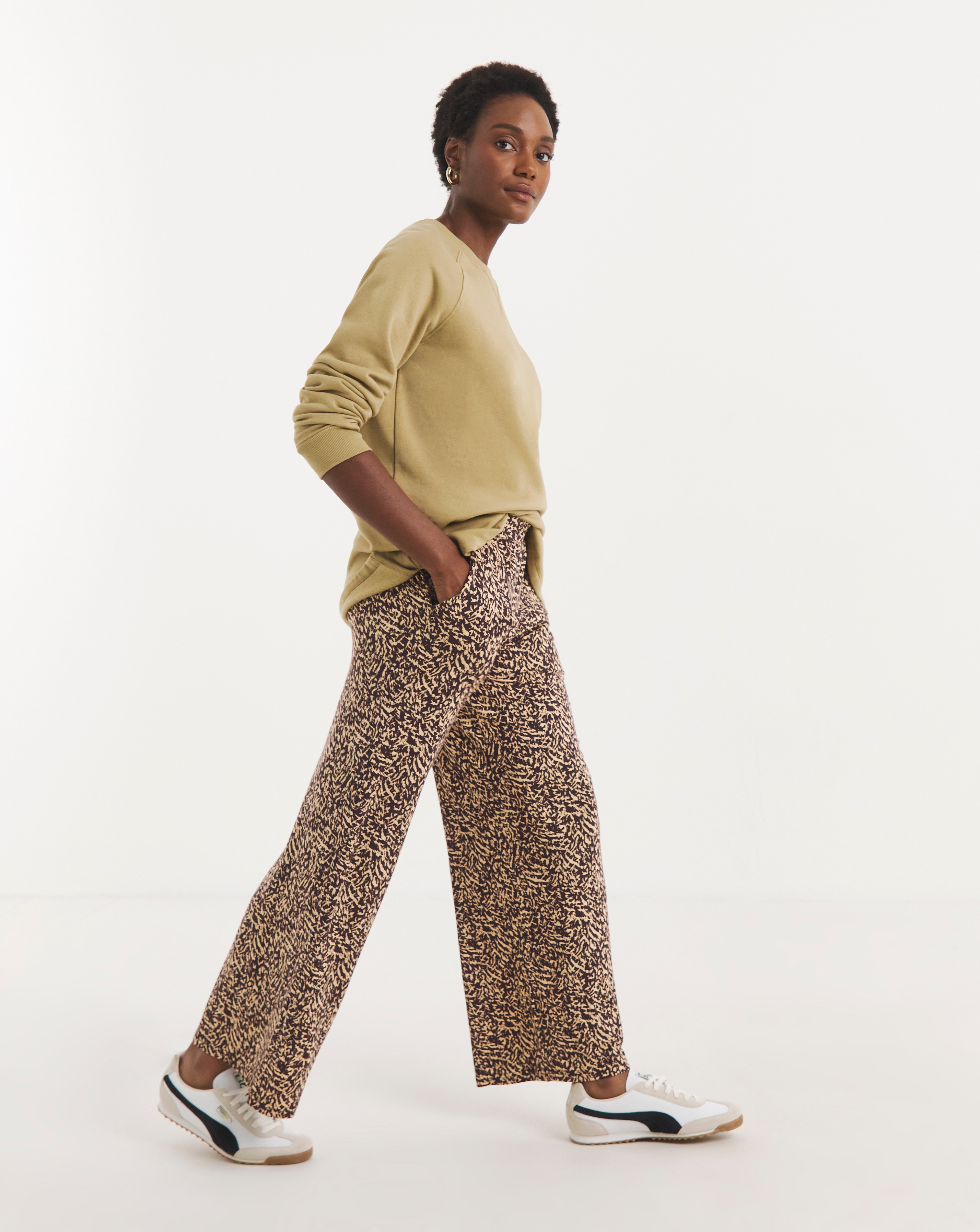 Wide Leg Jersey Trouser