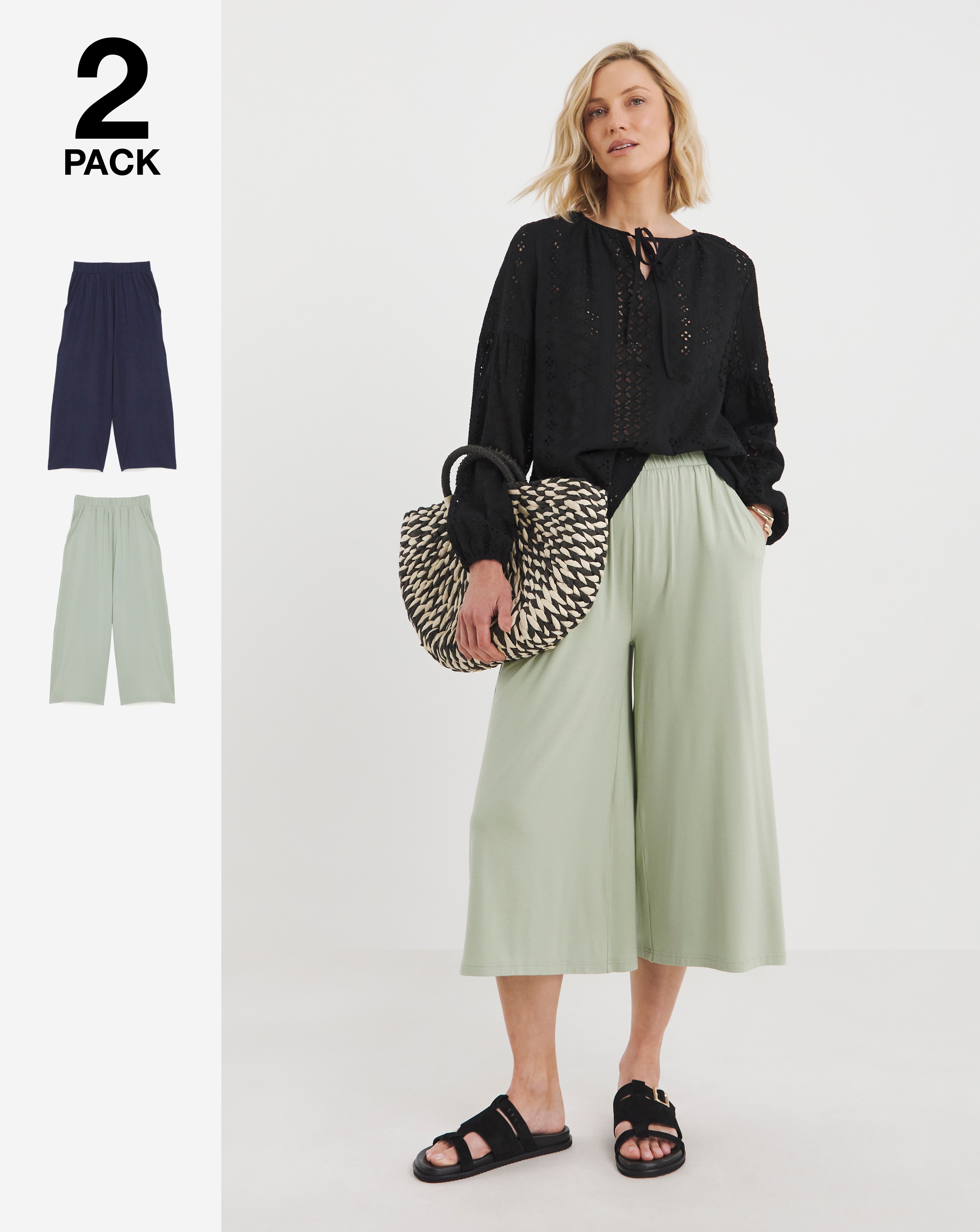 2 Pack Jersey Culottes