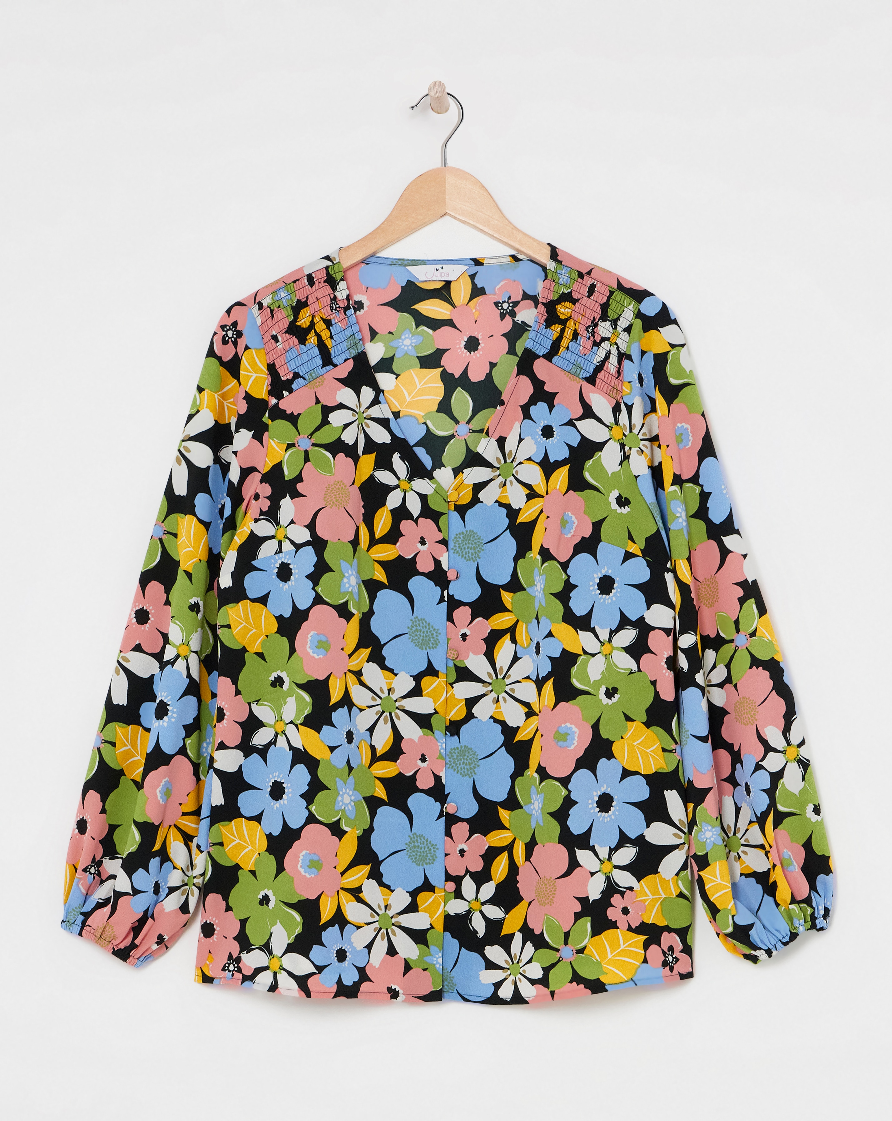 Julipa Shirred Shoulder Blouse