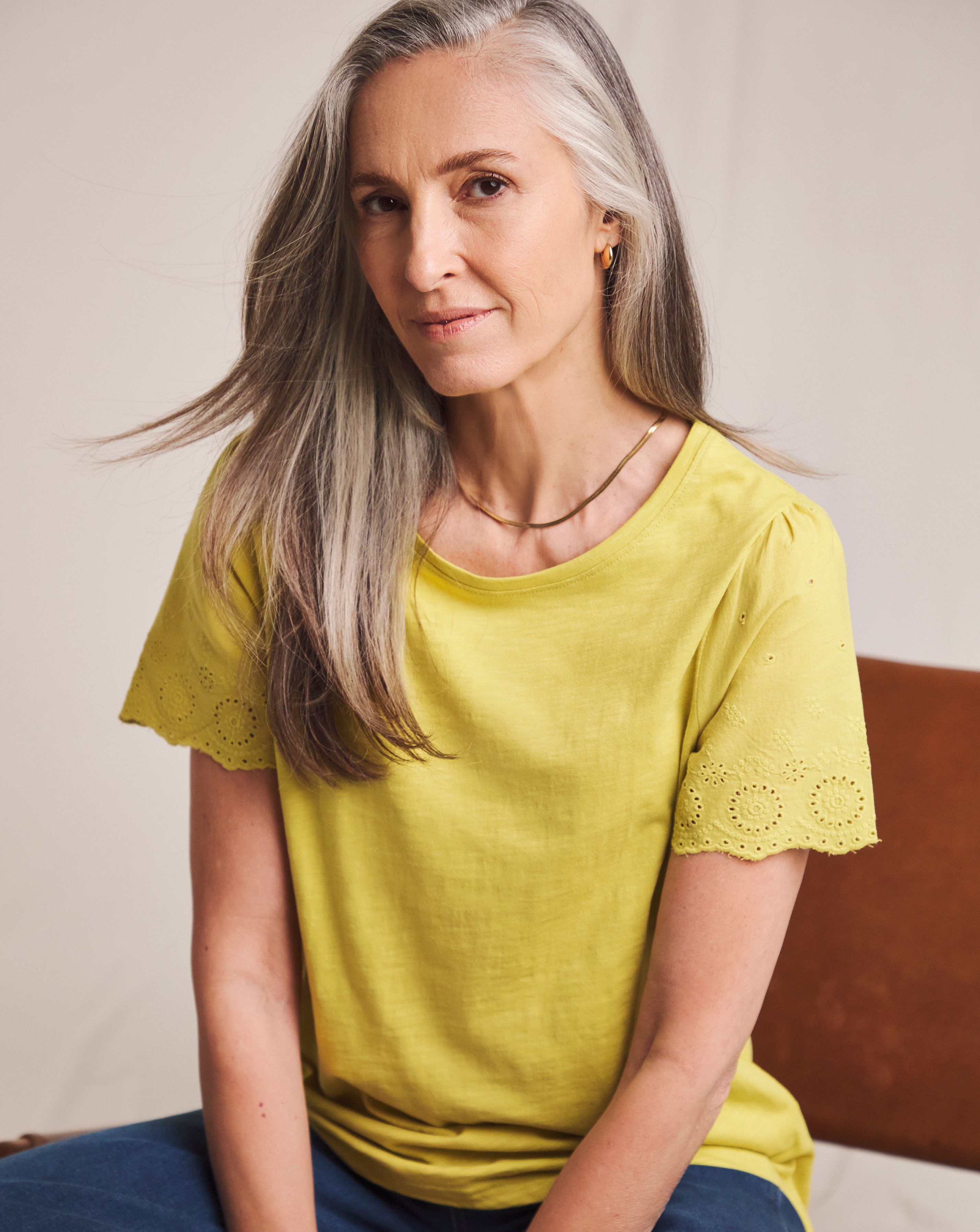 Julipa Broderie Sleeve T-Shirt