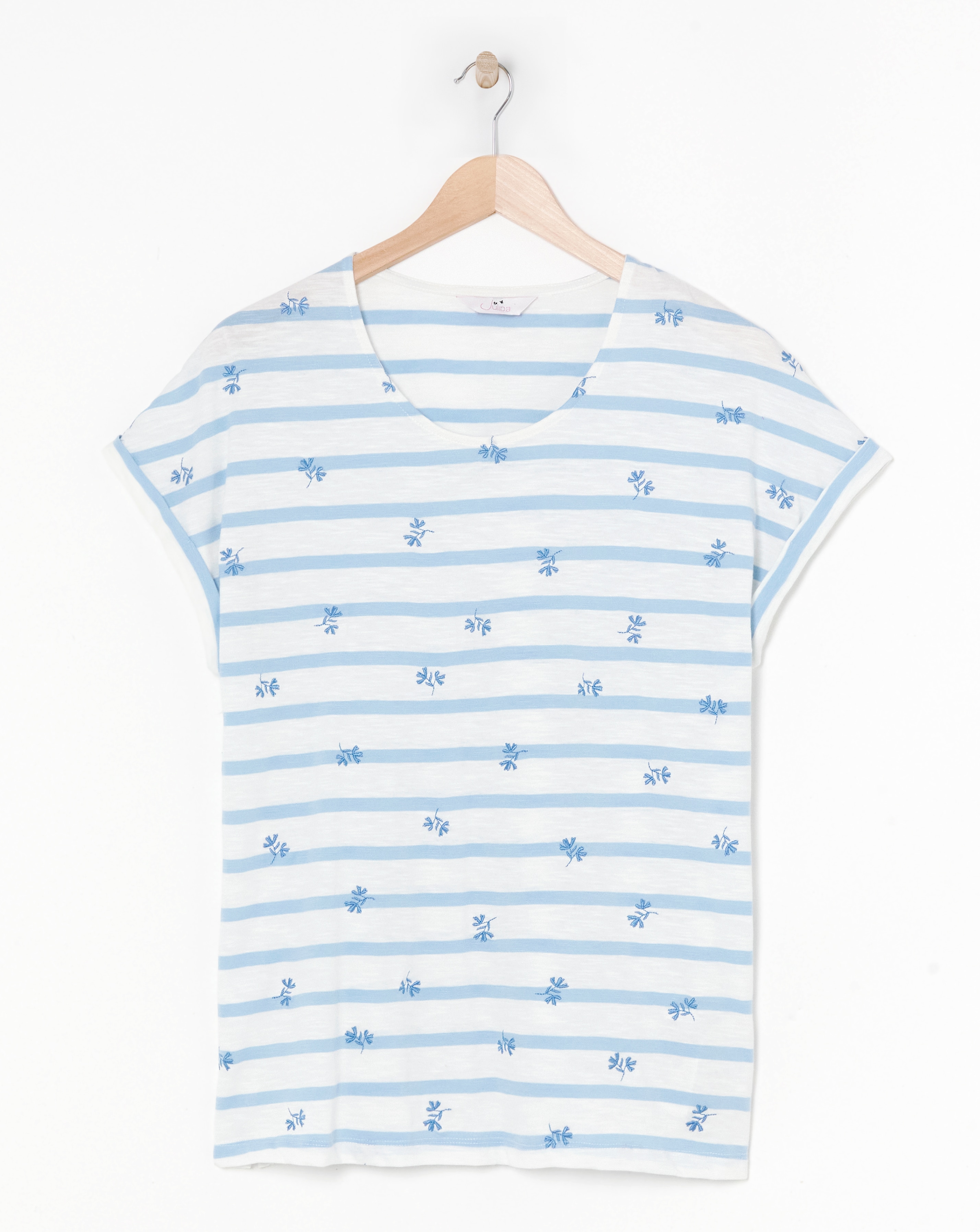 Julipa Embroidered Stripe T-Shirt