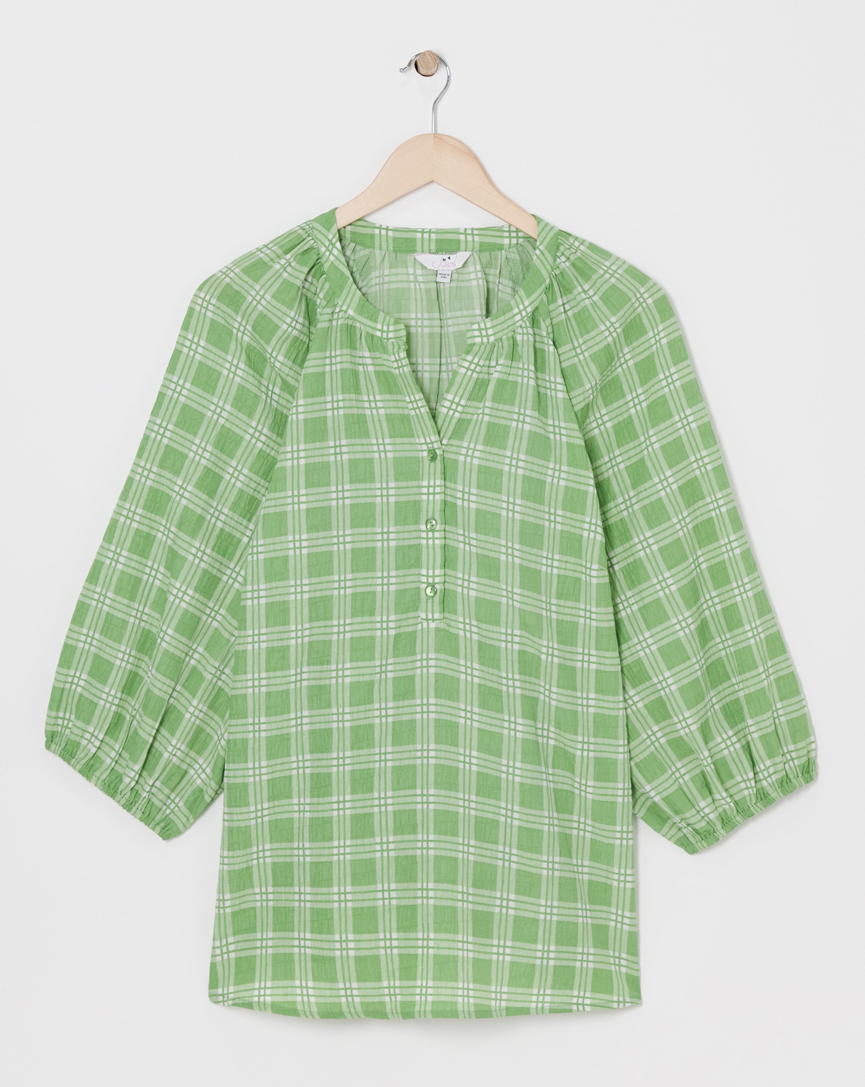 Julipa Textured Check Blouse