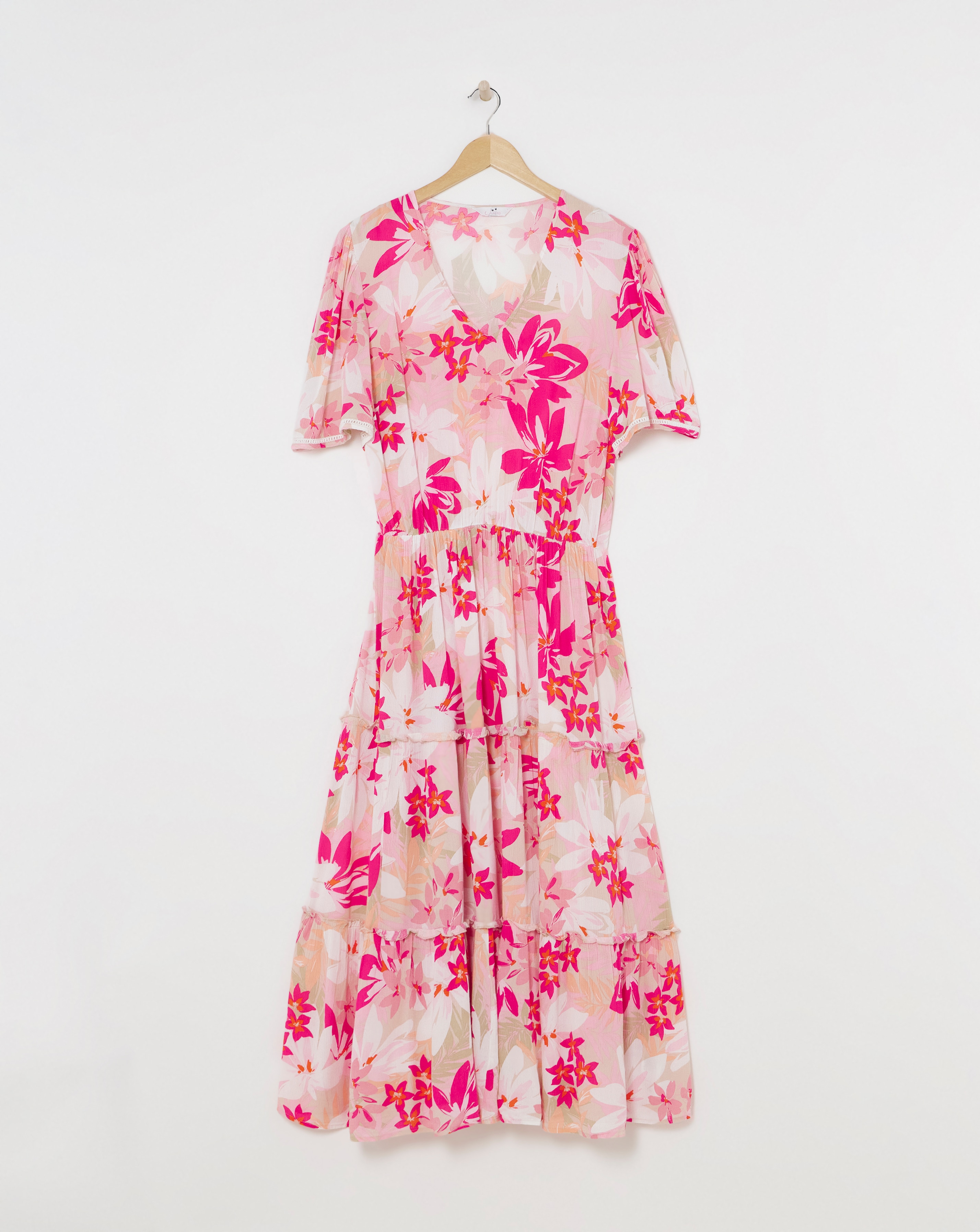 Julipa Tiered Lace Trim Dress