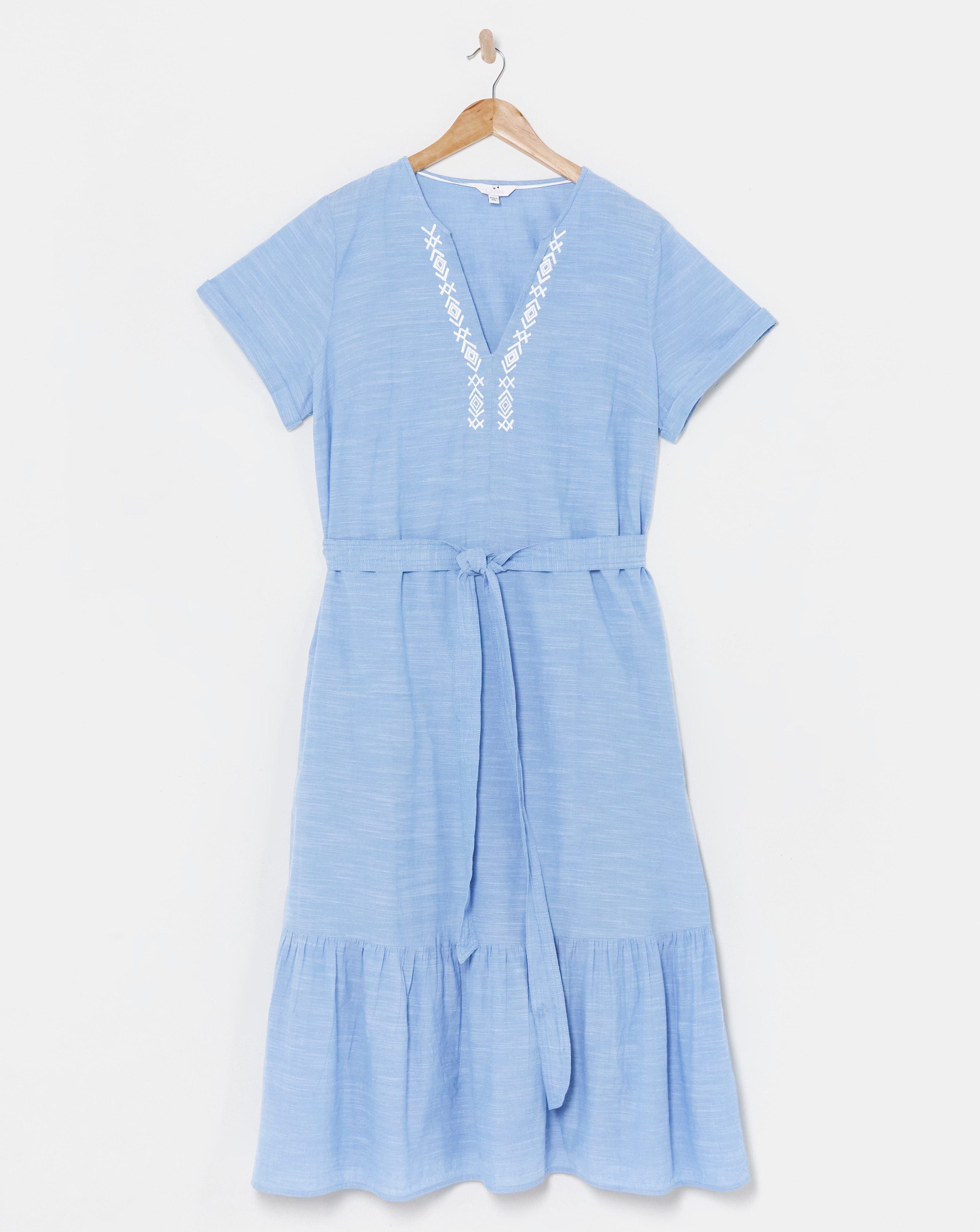 Julipa Chambray Embroidered Dress