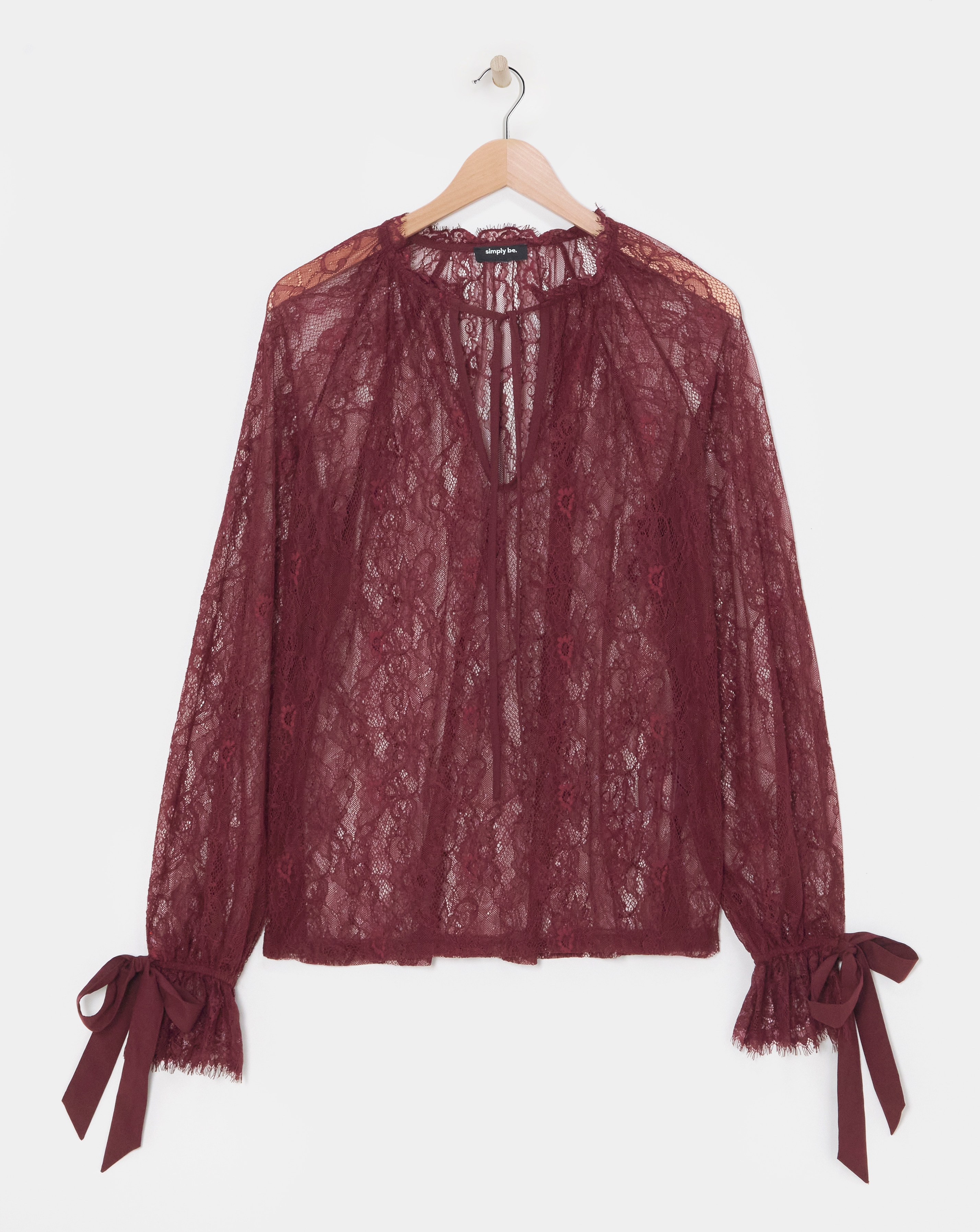 Lace Blouse with Bow Detail