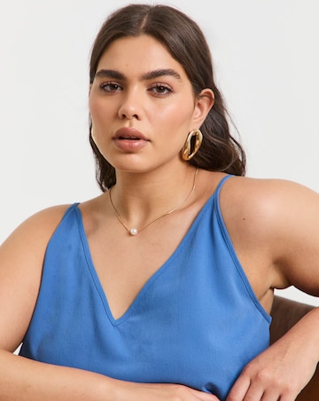 Simply Be Blue V Neck Cami