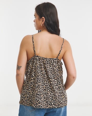 Simply Be V Neck Leopard Print Cami