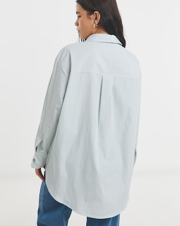 Simply Be Green Stripe Cotton Shirt