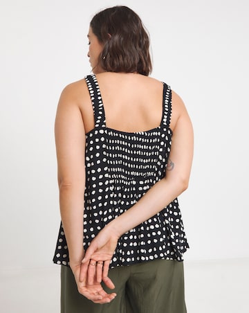 Simply Be Mono Spot Crinkle Cami