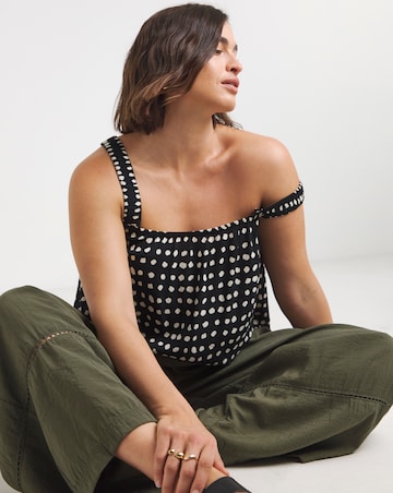 Simply Be Mono Spot Crinkle Cami