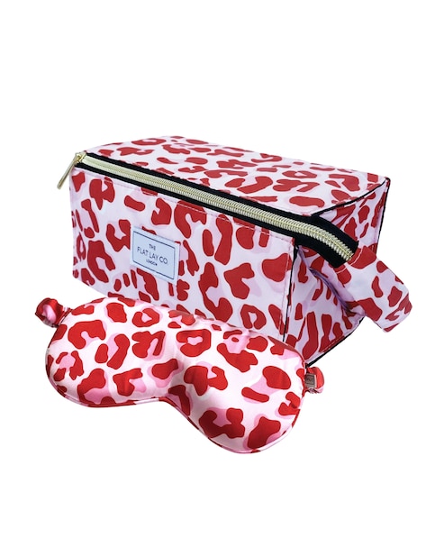 The Flat Lay Co. Pink Leopard Makeup Box