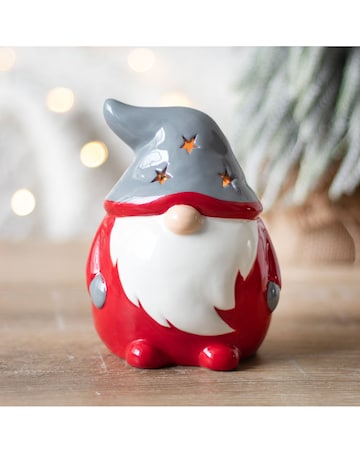 Red and Grey Gonk Tealight Holder