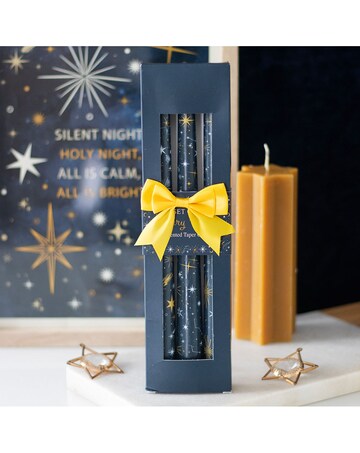 Set of 3 Starry Night Taper Candles
