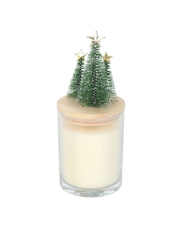 Bah Humbug Orange & Clove Glass Candle with Tree