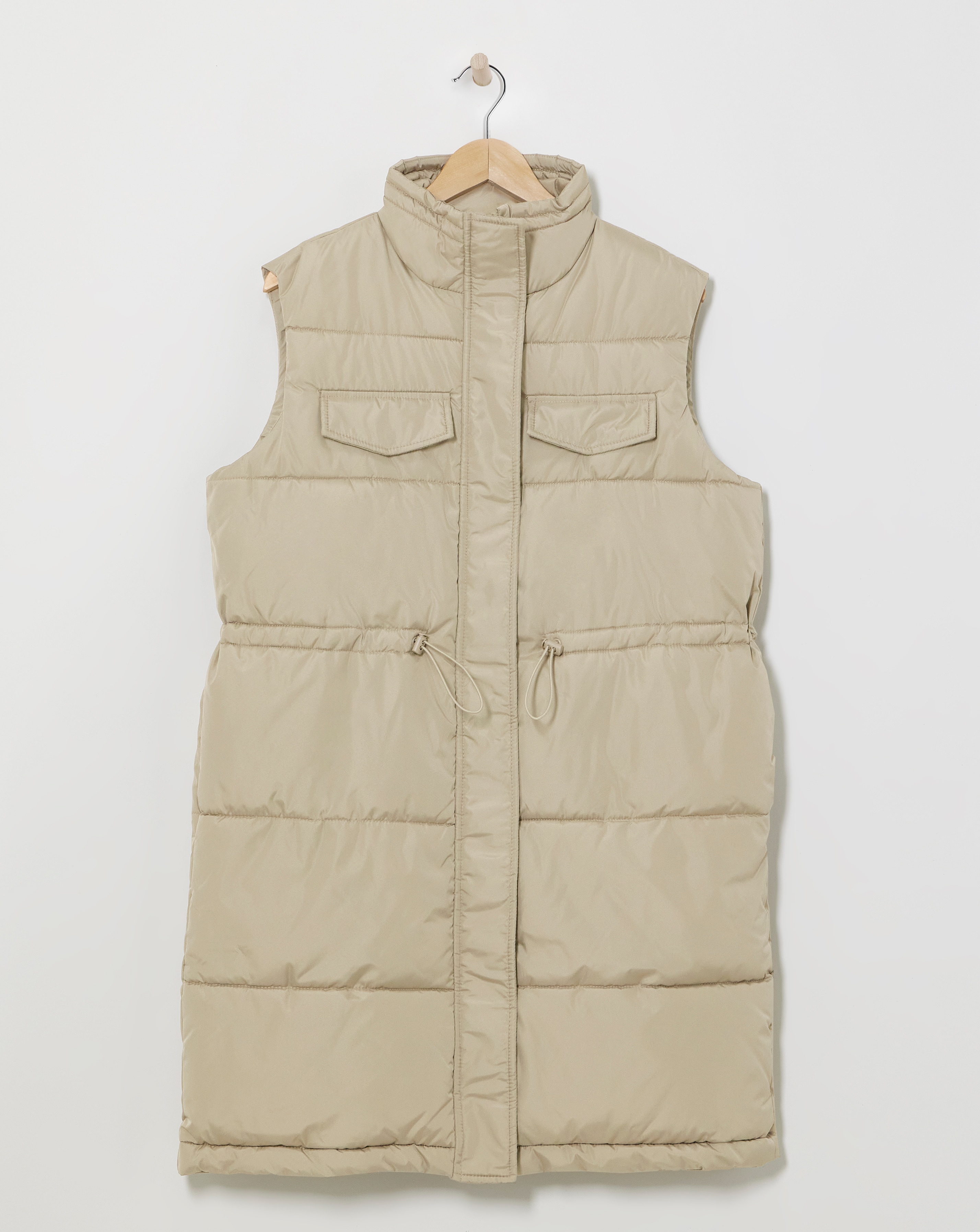 Longline Quilted Gilet