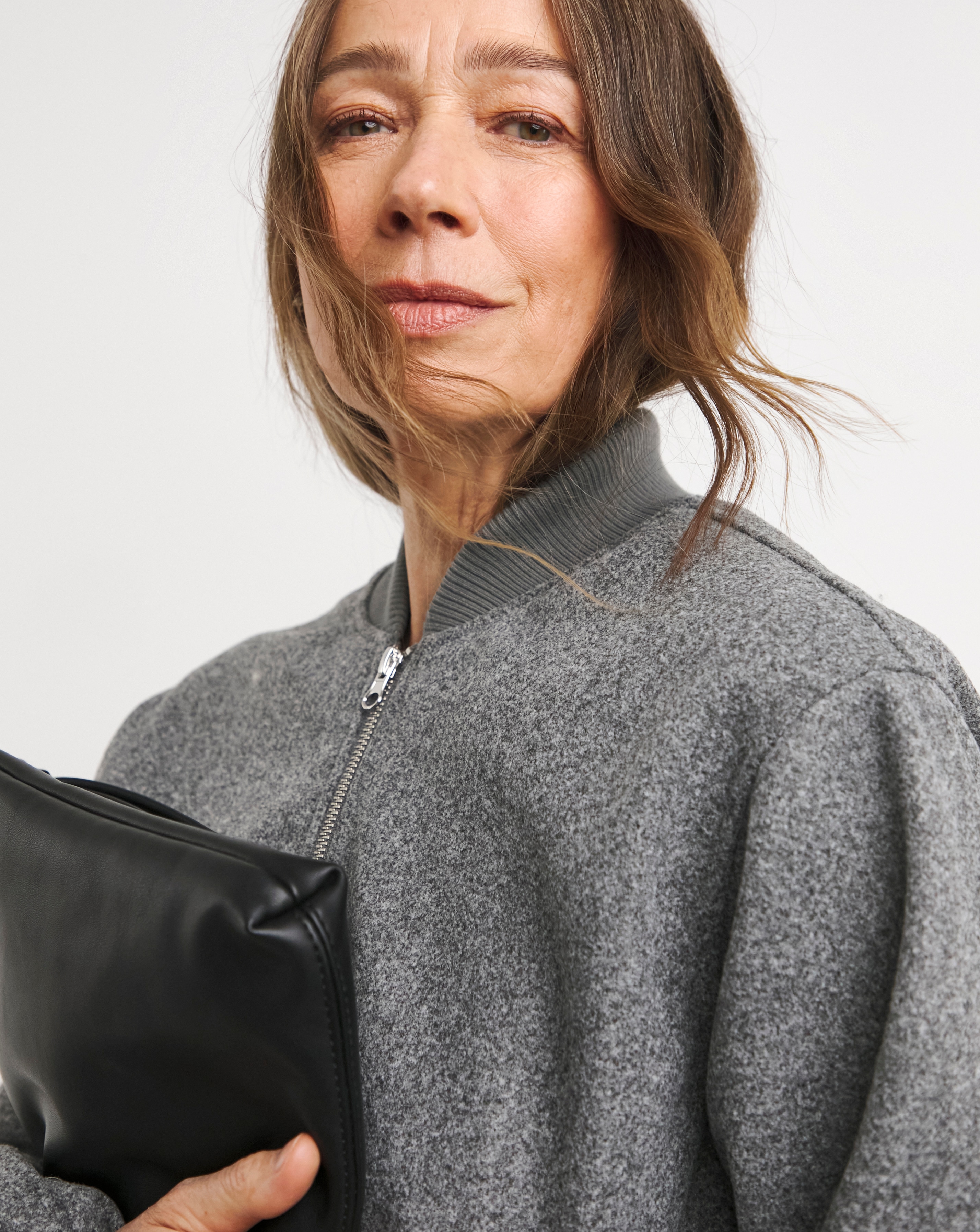 Wool Like Bomber Jacket