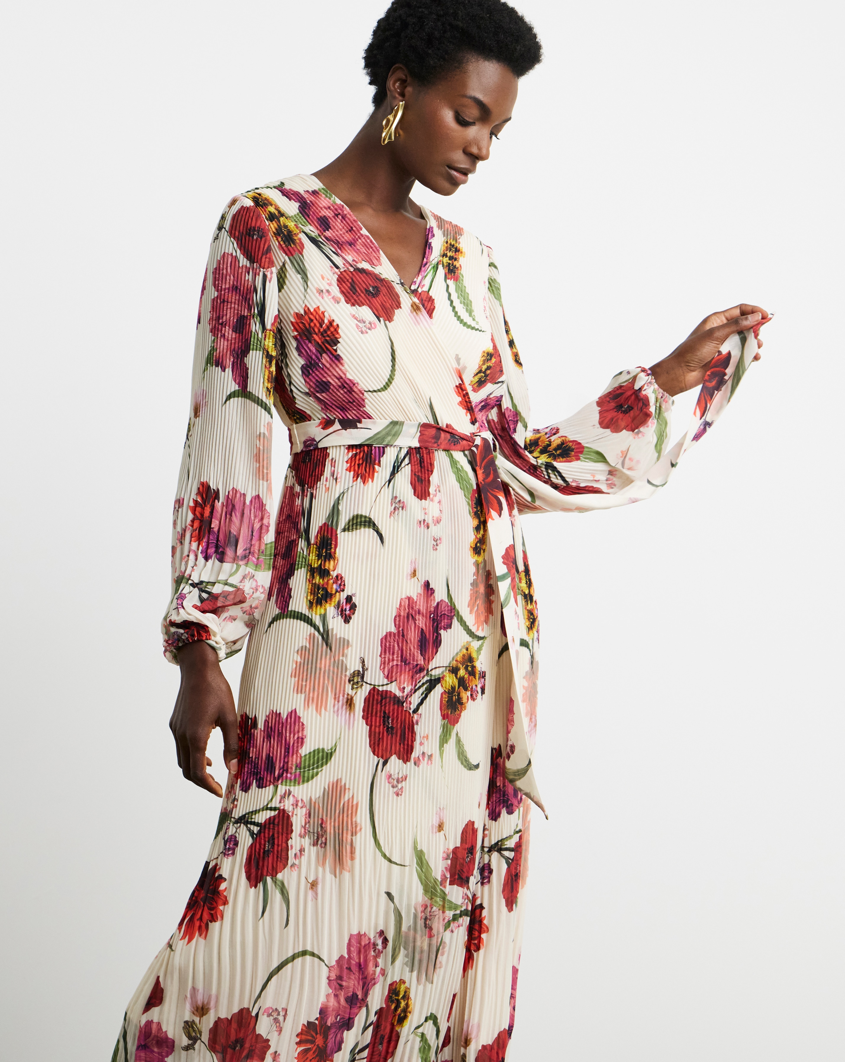 New In - Joanna Hope Pleated Wrap Dress