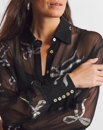 Joanna Hope Printed Crinkle Shirt
